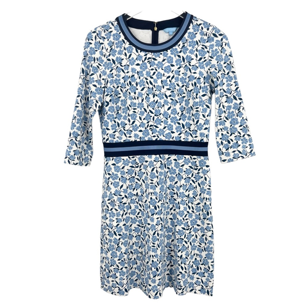 Draper James Persley Floral Ponte Dress Size Small “Multi Magnolia Vines”